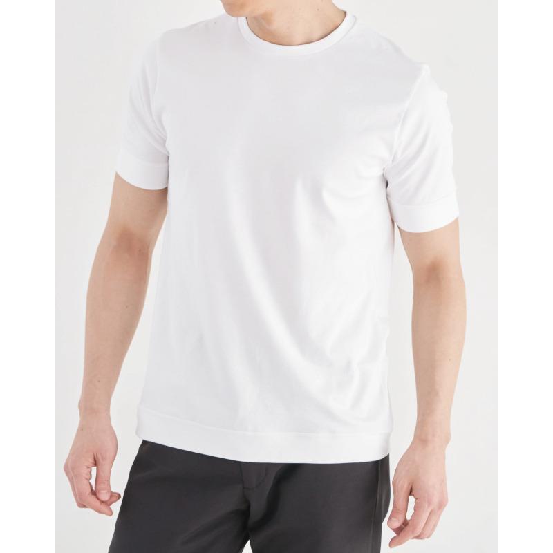 ◆サイズ：L◆【大人のドレスTシャツ】スビンプラチナムスムース スマートフィット 半袖｜クルーネック