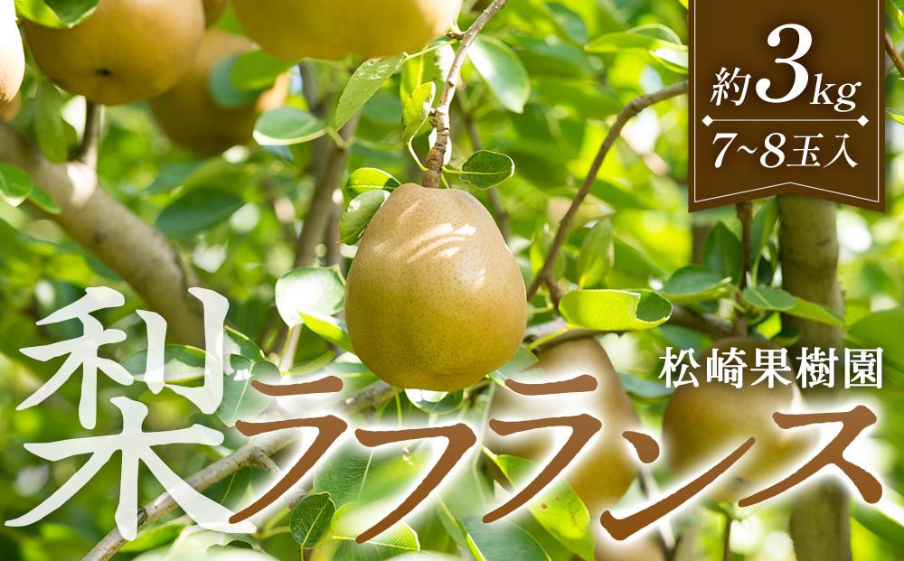 梨「ラ・フランス」約3kg（7～8玉入）【松崎果樹園】