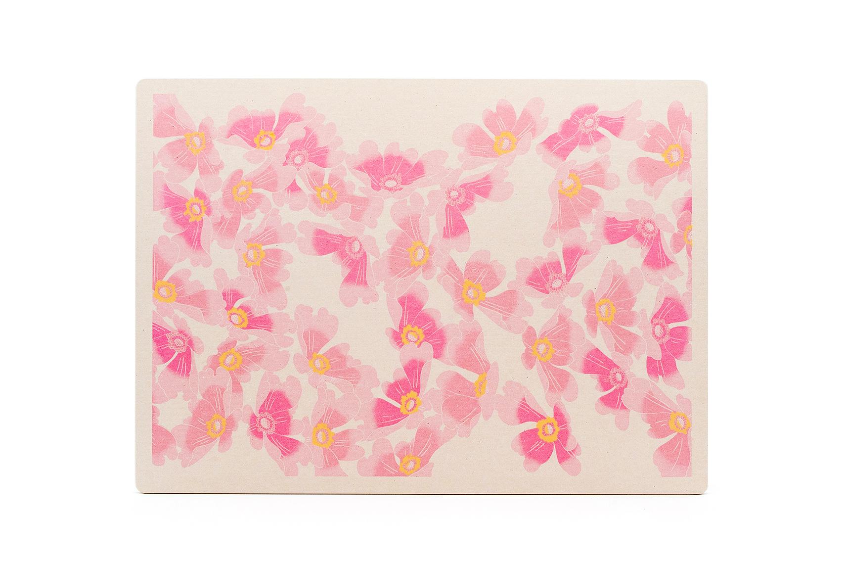 加賀友禅　珪藻土バスマット　ハナミズキ