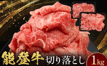 能登牛　切り落とし　1kg(500g×2パック)　国産　石川県　黒毛和牛　牛肉　牛丼　肉じゃが　カレー　牛肉料理