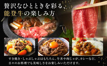 能登牛ロース　(しゃぶしゃぶ/すき焼き)　1kg(500g×2パック)　国産　石川県　A5ランク　黒毛和牛　牛肉
