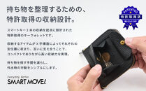 【京都市ふるさと納税】SMART&nbsp;MOVE!〈type2〉Alley&nbsp;Black｜路地入ル（ブラック）｜姫路産国産牛革&nbsp;スマートキー2個収納&nbsp;財布一体型キーケース&nbsp;ミニ財布&nbsp;小銭入れ&nbsp;メンズ&nbsp;レディース&nbsp;ギフト［洛景工房］