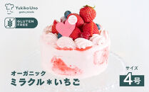 【むしやしない】オーガニックミラクル＊いちご&nbsp;4号｜京都&nbsp;アレルギー対応ケーキ&nbsp;人気シリーズ［&nbsp;卵・乳・小麦不使用&nbsp;動物性食品不使用&nbsp;皆で楽しむケーキ&nbsp;グルテンフリー&nbsp;おすすめ&nbsp;苺&nbsp;イチゴ&nbsp;ホールケーキ&nbsp;スイーツ&nbsp;お取り寄せ&nbsp;通販&nbsp;ふるさと納税&nbsp;］
