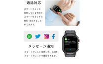 【グレー】スマートウォッチ&nbsp;通話機能付き&nbsp;2.1インチ大画面&nbsp;腕時計&nbsp;Bluetooth&nbsp;6.0&nbsp;消費カロリー&nbsp;スマートブレスレット&nbsp;マルチ運動モード&nbsp;3ATM防水&nbsp;心拍数測定&nbsp;リモートシャッター&nbsp;iPhone/Android適用&nbsp;着信/Twitter/Facebook/LINE/メッセージ通知【PL保険加入済み製品・安心】