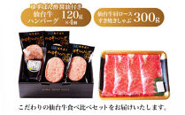 仙台牛肩ロースすき焼きしゃぶしゃぶ300g・仙台牛ハンバーグ120g×4個(ゆずぽん酢醤油付き)