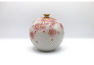 九谷焼&nbsp;4号花瓶・金襴手桜