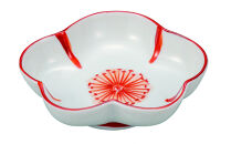 九谷焼　3.5号皿・赤絵花文&nbsp;5枚セット&nbsp;a01&nbsp;民芸品&nbsp;工芸品&nbsp;焼き物&nbsp;食器