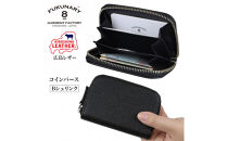 FUKUNARY&nbsp;広島レザー&nbsp;本革&nbsp;牛革&nbsp;コインパース&nbsp;Bシュリンク&nbsp;ブラック&nbsp;HL021-BK