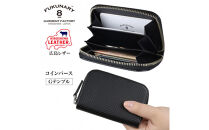 FUKUNARY&nbsp;広島レザー&nbsp;本革&nbsp;牛革&nbsp;コインパース&nbsp;Gテンプル&nbsp;ブラック&nbsp;HL021-BK