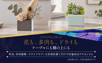 【ピンクｘ白ｘグレー】人工大理石の花器（小）