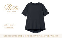 【ネイビー&nbsp;M】ReFa&nbsp;バイタルテック&nbsp;ストレッチスムース&nbsp;ショートスリーブプルオーバー/WOMEN