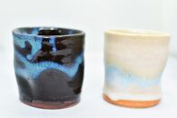 ヨロン島の素材を活かした　あーどぅる焼『湯呑セット白×黒』|&nbsp;食器&nbsp;湯呑&nbsp;コップ&nbsp;陶器&nbsp;あーどぅる焼&nbsp;セット&nbsp;おしゃれ&nbsp;おすすめ&nbsp;人気&nbsp;贈答&nbsp;プレゼント&nbsp;ギフト&nbsp;お祝い&nbsp;ヨロン&nbsp;鹿児島県&nbsp;与論島【ポイント交換専用】