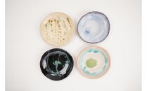 ヨロン島の素材を活かした　あーどぅる焼『平皿』4枚セット&nbsp;サンゴ×ガジュマル&nbsp;|&nbsp;焼き物&nbsp;伝統&nbsp;工芸&nbsp;陶器&nbsp;食器&nbsp;焼物&nbsp;和食器&nbsp;おしゃれ&nbsp;平皿&nbsp;取り皿&nbsp;人気&nbsp;贈答&nbsp;プレゼント&nbsp;ギフト&nbsp;お祝い&nbsp;鹿児島県&nbsp;与論島【ポイント交換専用】
