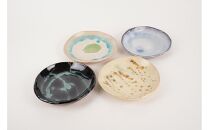 ヨロン島の素材を活かした　あーどぅる焼『平皿』4枚セット&nbsp;サンゴ×ガジュマル&nbsp;|&nbsp;焼き物&nbsp;伝統&nbsp;工芸&nbsp;陶器&nbsp;食器&nbsp;焼物&nbsp;和食器&nbsp;おしゃれ&nbsp;平皿&nbsp;取り皿&nbsp;人気&nbsp;贈答&nbsp;プレゼント&nbsp;ギフト&nbsp;お祝い&nbsp;鹿児島県&nbsp;与論島【ポイント交換専用】