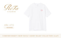 【ホワイト&nbsp;LL】ReFa&nbsp;バイタルテック&nbsp;コンフォートジャージー&nbsp;クルーネックTシャツハートコレクション　Aira#3