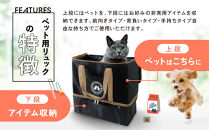 ペット用リュック（ベージュ）３ＷＡＹ使用