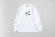 《0》【KEYMEMORY　鎌倉】セーラー帽イラストロングTシャツ　WHITE