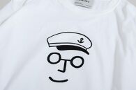 《0》【KEYMEMORY　鎌倉】セーラー帽イラストロングTシャツ　WHITE