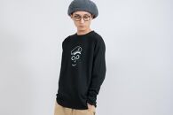 《0》【KEYMEMORY　鎌倉】セーラー帽イラストロングTシャツ　BLACK