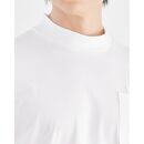 ◆サイズ：Ｌ◆【メガネポケット付きTシャツ】 オーガニックコットン スマートフィット 半袖 ｜モックネック