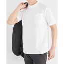 ◆サイズ：ＸＬ◆【メガネポケット付きTシャツ】 オーガニックコットン スマートフィット 半袖 ｜モックネック