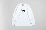 《1》【KEYMEMORY　鎌倉】セーラー帽イラストロングTシャツ　WHITE