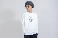 《1》【KEYMEMORY　鎌倉】セーラー帽イラストロングTシャツ　WHITE