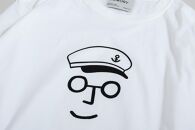 《2》【KEYMEMORY　鎌倉】セーラー帽イラストロングTシャツ　WHITE