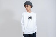 《3》【KEYMEMORY　鎌倉】セーラー帽イラストロングTシャツ　WHITE