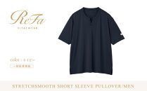 【ネイビー&nbsp;S】ReFa&nbsp;バイタルテック&nbsp;ストレッチスムース&nbsp;ショートスリーブプルオーバー/MEN