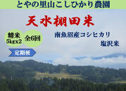 令和8年産新米予約定期便【天水棚田米】特別栽培米雪蔵熟成塩沢産コシヒカリ精米10kg6回「とやの里山継承プロジェクト」【定期便&nbsp;銘柄米&nbsp;精米&nbsp;こしひかり&nbsp;コシヒカリ&nbsp;魚沼産&nbsp;新潟米】【2026年10月下旬より順次発送予定】