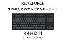 東プレ&nbsp;REALFORCE&nbsp;R4&nbsp;プロのためのプレミアムキーボード&nbsp;英語配列&nbsp;テンキーレス&nbsp;45g&nbsp;黒&nbsp;(型式：R4HD11)