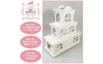 猫家具&nbsp;キャットファニチャーシリーズ&nbsp;猫のお城『キャットホワイトキャッスル&nbsp;3階建て』　※沖縄・離島への配送不可