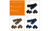 【チャコールグレー】老舗の寝具メーカーが手掛ける、羽毛ウォーマー３点セット≪首元&nbsp;手首&nbsp;足元&nbsp;防寒≫　※着日指定不可