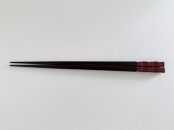 鎌倉彫　箸「市松」　朱　23cm【ポイント交換専用】