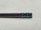 鎌倉彫　箸「市松」黒　21.5cm【ポイント交換専用】