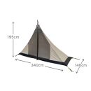 【鎌倉天幕】HIDEOUT&nbsp;SHELTER&nbsp;340&nbsp;/&nbsp;HIDEOUT&nbsp;01,02専用インナー&nbsp;テント&nbsp;KTMHO-S340【ポイント交換専用】