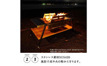 【鎌倉天幕】GL&nbsp;TABLE&nbsp;800専用&nbsp;BBQ&nbsp;UNIT&nbsp;ステンレス&nbsp;テーブル天板・火床台仕様&nbsp;KTM-BT80【ポイント交換専用】