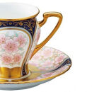 ノリタケ&nbsp;「オマージュコレクション」&nbsp;コーヒー碗皿&nbsp;”色絵金彩桜文”