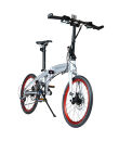 防災対応　メルセデスベンツ&nbsp;ノンパンク折りたたみ自転車２０型＜シルバー＞