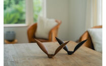 【Bubinga（ブビンガ）：あか茶】【銘木再生】幸運を運ぶ木製オブジェliving_bird&nbsp;鴎