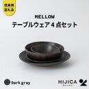 【ポイント交換専用】[HIJICA]テーブルウェア「MELLOW」4点セット　ダークグレー　HJC-me4setDG