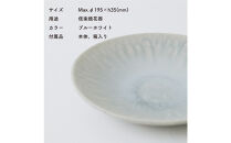 [HIJICA]MELLOW_サラダプレート19cm　ブルーホワイト　HJC-05BW