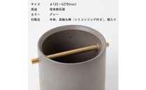 【ポイント交換専用】[HIJICA]TEOKE&nbsp;vase（L）　グレー　HJC-01GY