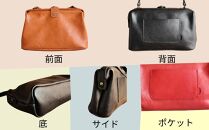 【革工房Japlish】がまぐちショルダーバッグ　Sサイズ【キャメル】新しくも懐かしいデザインが女性に好評＜福岡市の本革製品＞