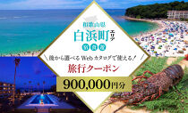 ［和歌山&nbsp;ツアー］&nbsp;白浜&nbsp;後から選べる旅行Webカタログで使える！旅行クーポン（900,000円分）絶青に癒やされ、白に満たされる旅。旅行券&nbsp;宿泊券&nbsp;飲食券&nbsp;体験サービス券