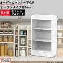 【完成品でお届け】オーダーカウンター下収納&nbsp;オープンタイプ〔幅46cm〕（ホワイト）カウンター下収納&nbsp;薄型&nbsp;約&nbsp;奥行22cm&nbsp;高さ80cm&nbsp;チェスト&nbsp;オープンラック&nbsp;ロータイプ&nbsp;収納&nbsp;木製&nbsp;スリム&nbsp;KKANRA945145-46-WH