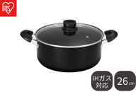 ダイヤモンドコート両手なべ２６ｃｍ&nbsp;&nbsp;DCS-P26&nbsp;ブラック