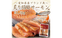 愛知ブランド・炙り絹姫サーモン柵約1.5kg