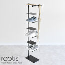 UD35BK&nbsp;rootis&nbsp;Stack&nbsp;Rack+&nbsp;シューズラック&nbsp;棚6枚&nbsp;ブラック